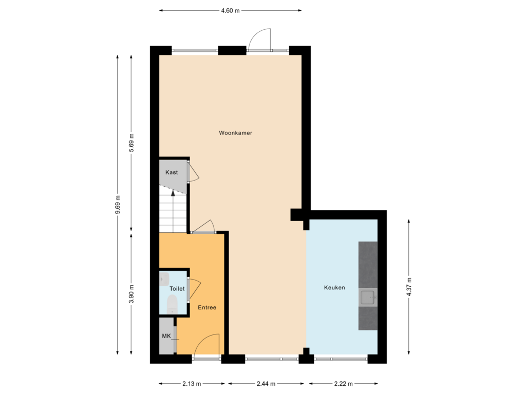 Bekijk plattegrond van Begane grond van Brouwerij 28