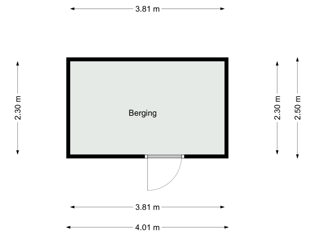 Bekijk plattegrond van Berging van Meidoornstraat 3