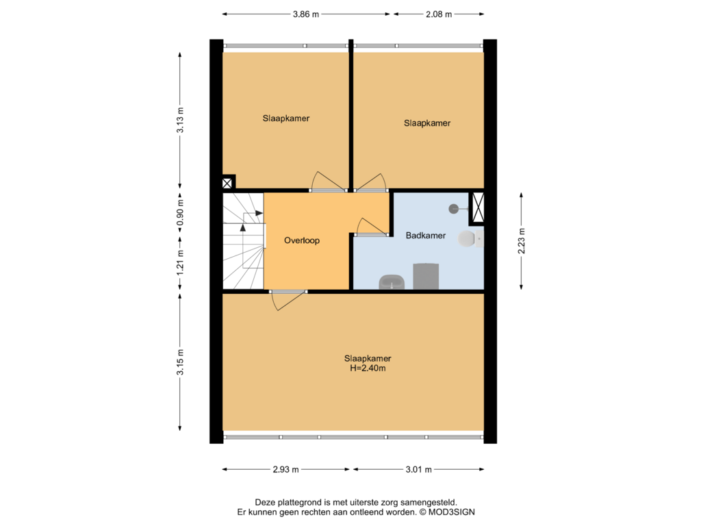 Bekijk plattegrond van 1e Verdieping van Meervlietstraat 167