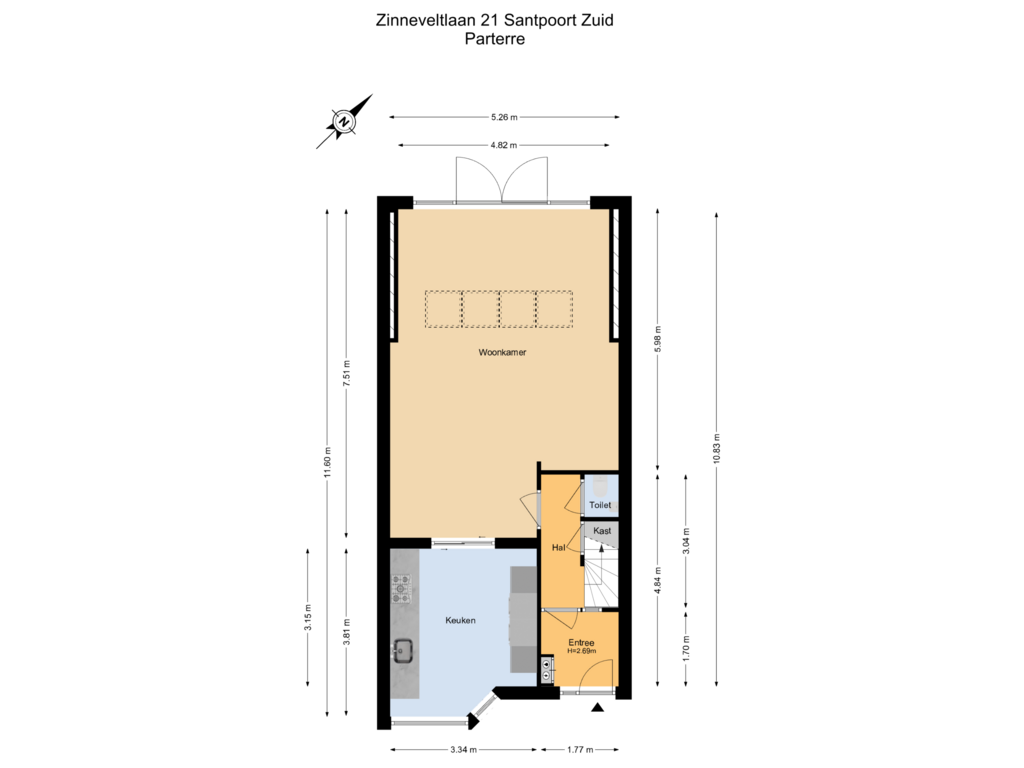 Bekijk plattegrond van Begane Grond van Zinneveltlaan 21