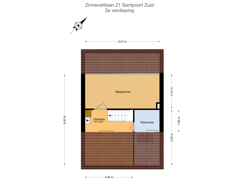 Bekijk plattegrond van 2e Verdieping van Zinneveltlaan 21