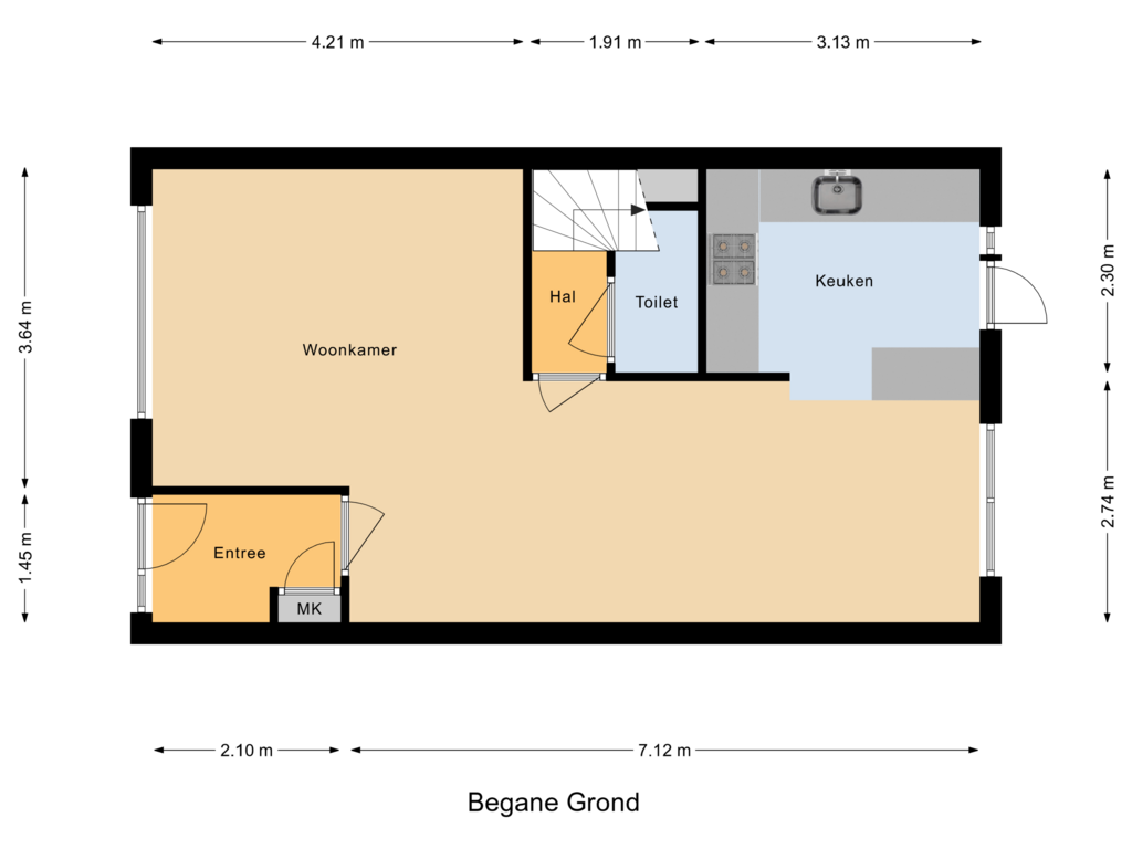 Bekijk plattegrond van Begane Grond van Bessendreef 2