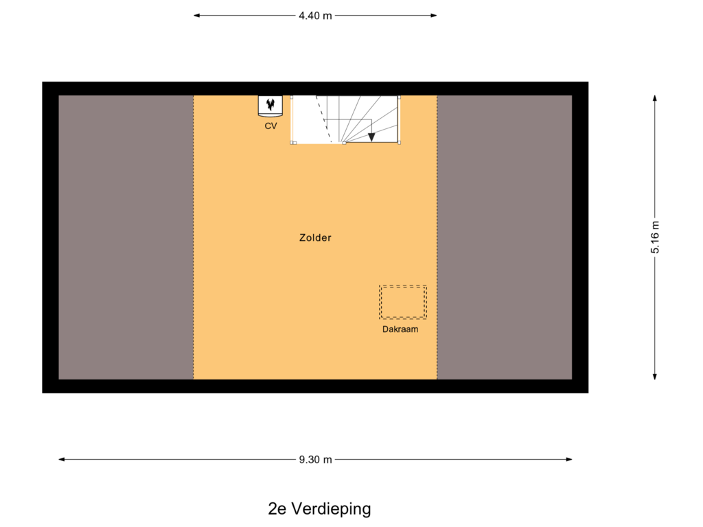 Bekijk plattegrond van 2e Verdieping van Bessendreef 2