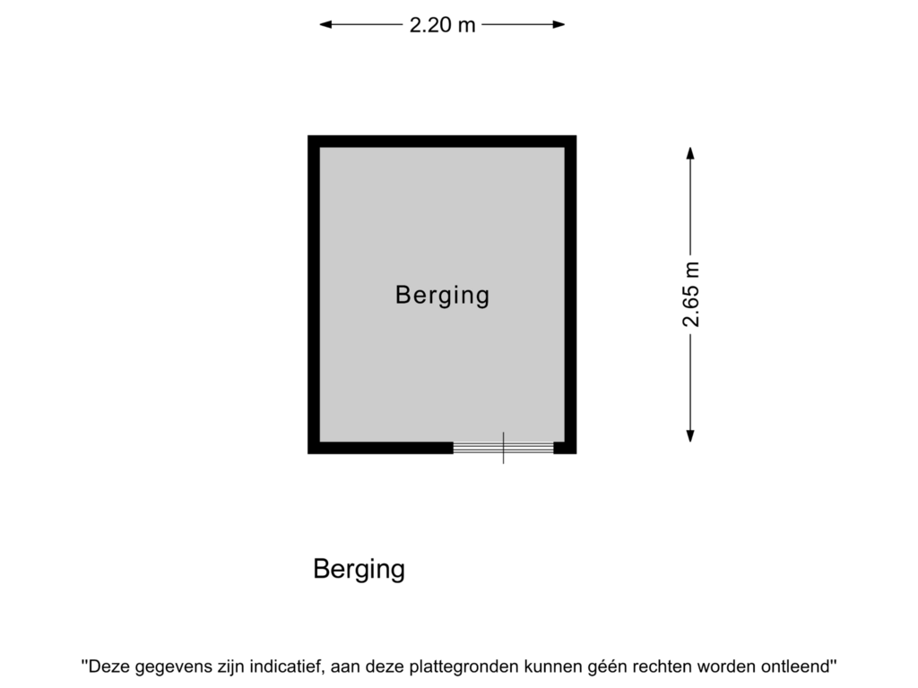 View floorplan of Berging of Beijneslaan 53-A8