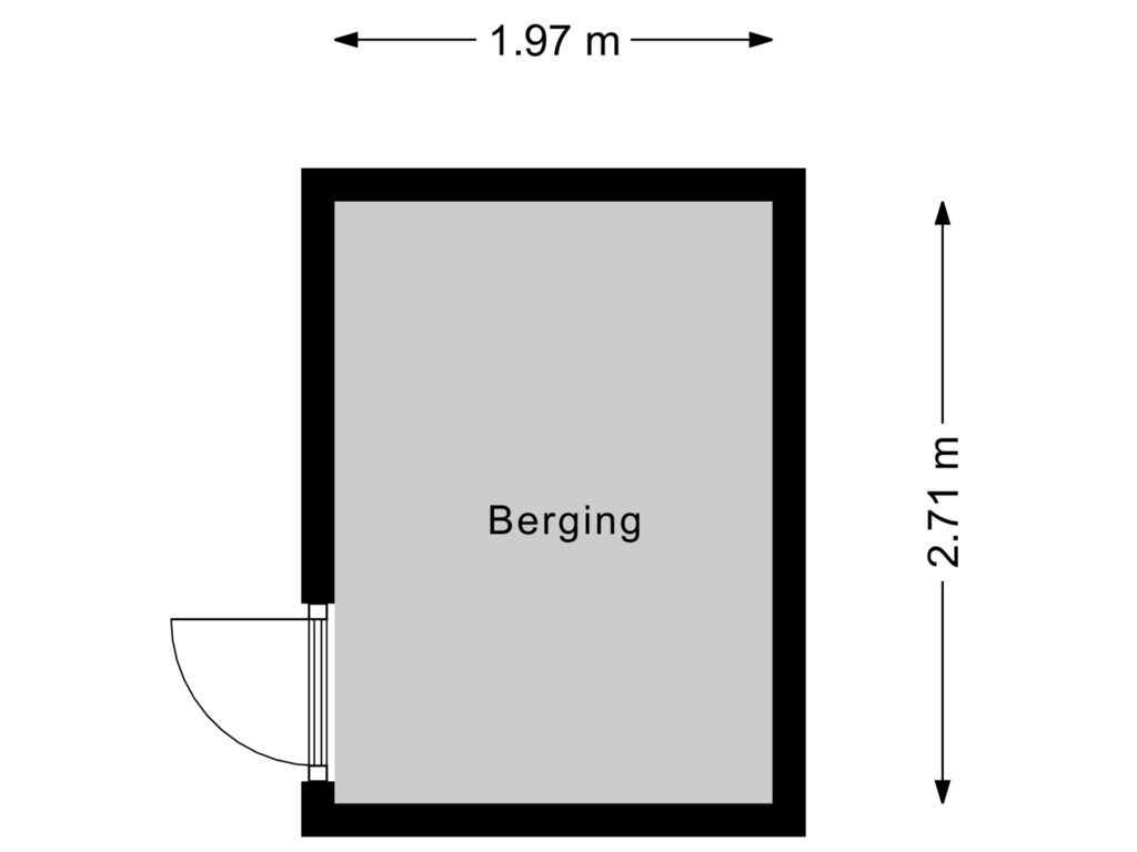 Bekijk plattegrond van Berging van Pastoor van Bommelstraat 5