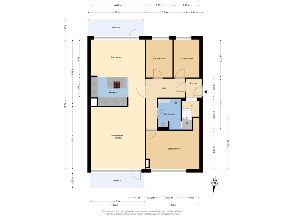 View floorplan of 6e Verdieping of Generaal Spoorlaan 783