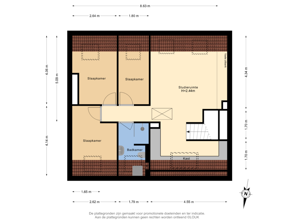 View floorplan of 7e Verdieping of Generaal Spoorlaan 783