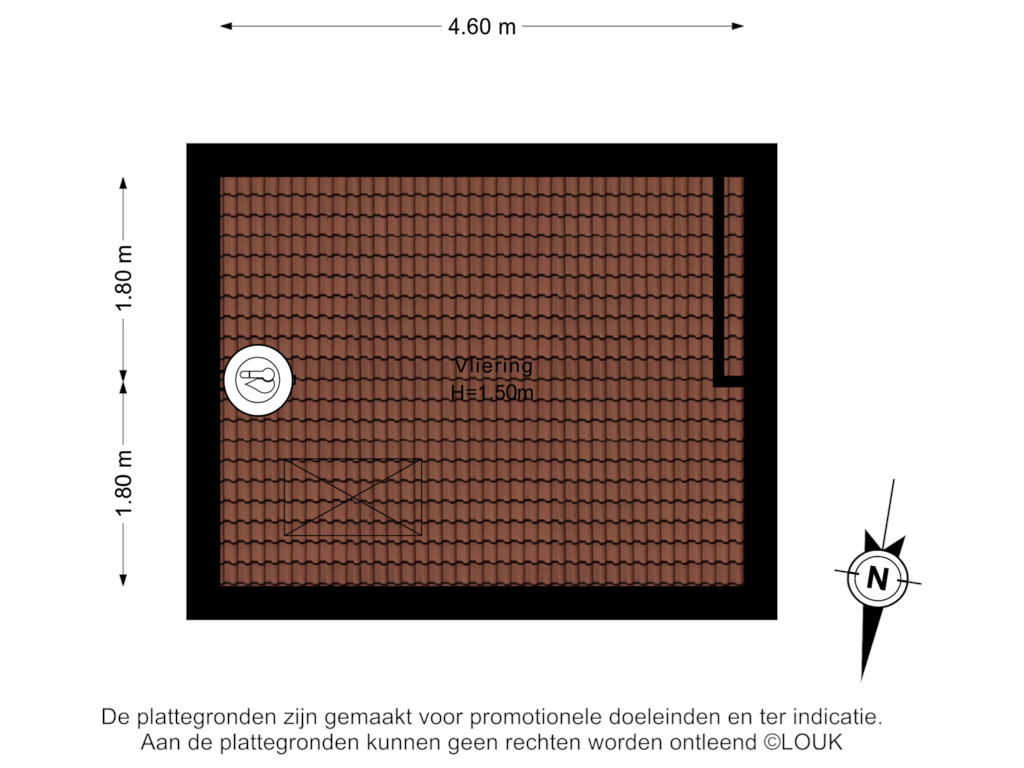 View floorplan of Vliering of Generaal Spoorlaan 783