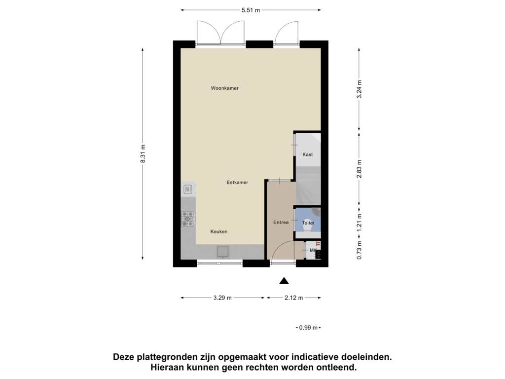 Bekijk plattegrond van Begane Grond van Bolderik 8