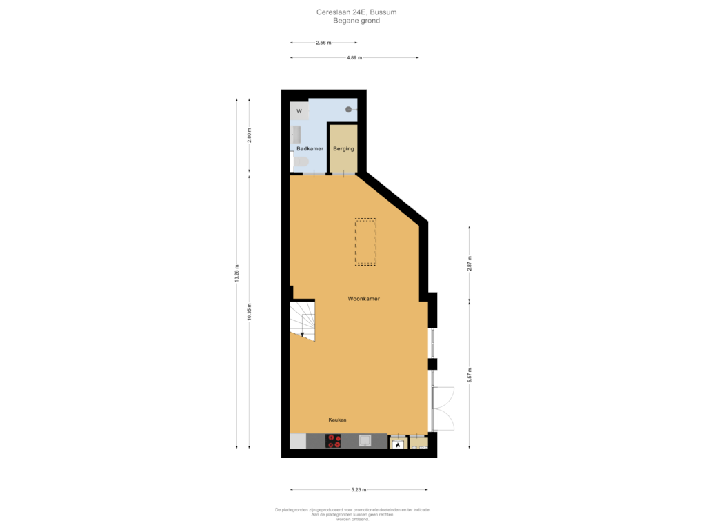 Bekijk plattegrond van Begane grond van Cereslaan 24-E