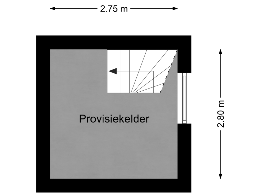 View floorplan of Souterrain of Heerstraat Zuid 61