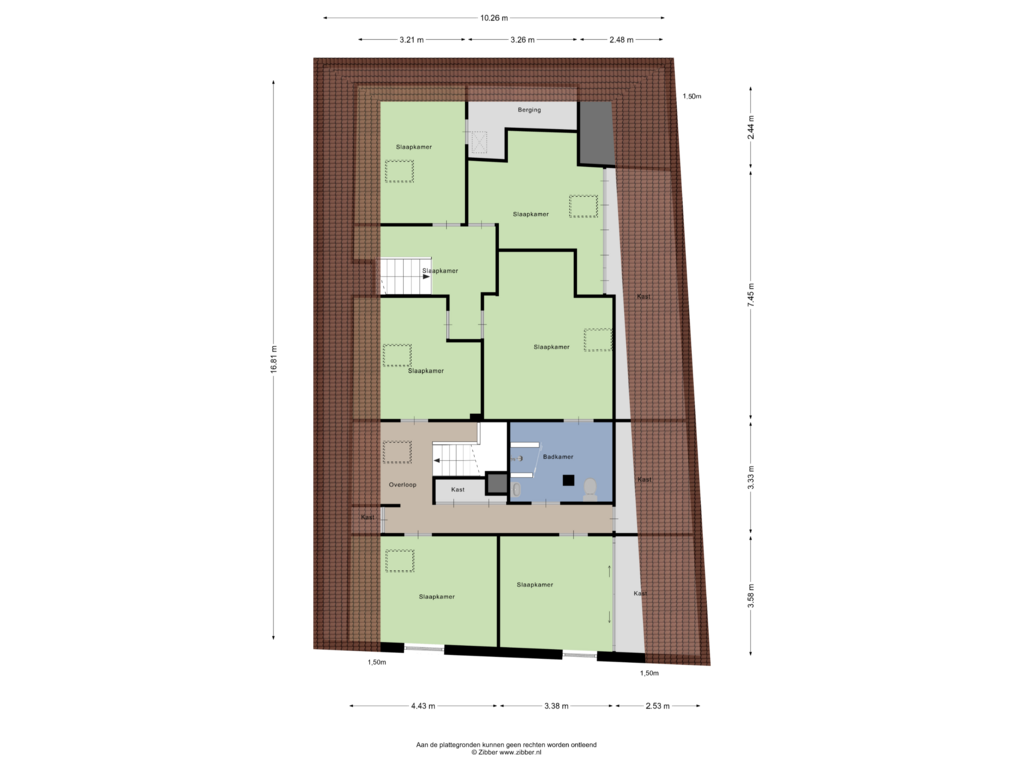 Bekijk plattegrond van Eerste Verdieping van Broekstraat 2