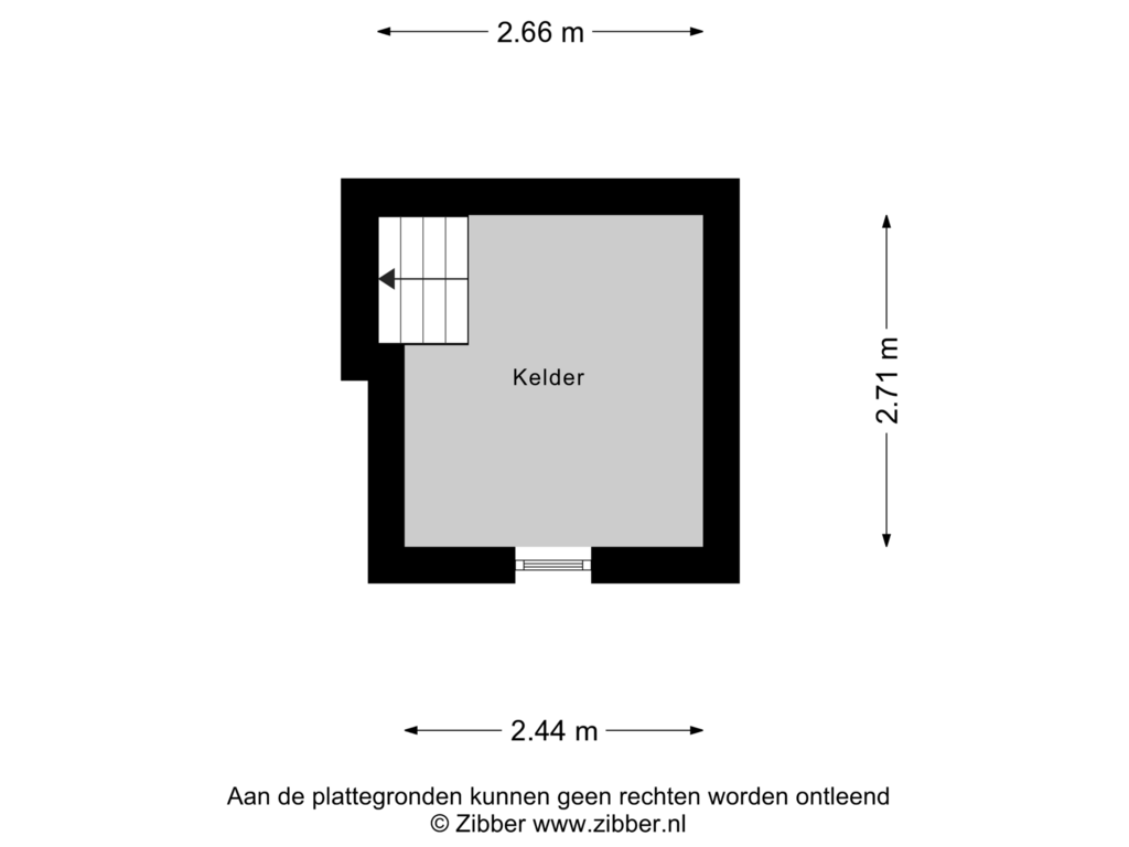 Bekijk plattegrond van Kelder van Broekstraat 2