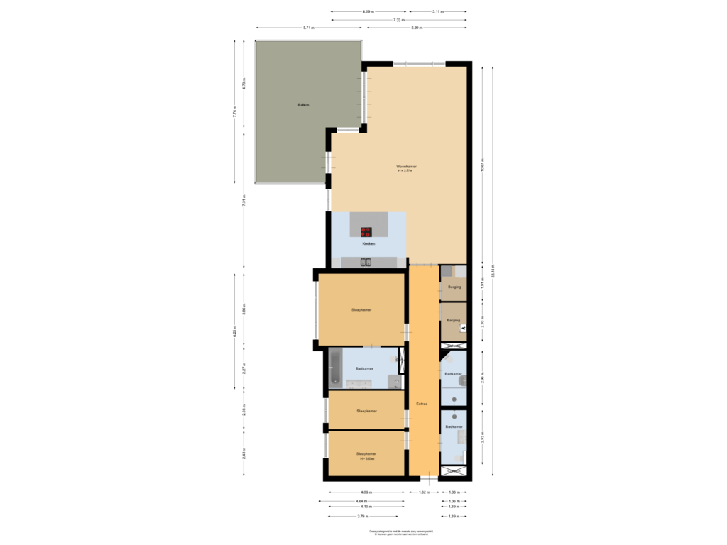 Bekijk plattegrond van Appartement van Koningin Astrid Boulevard 28-B