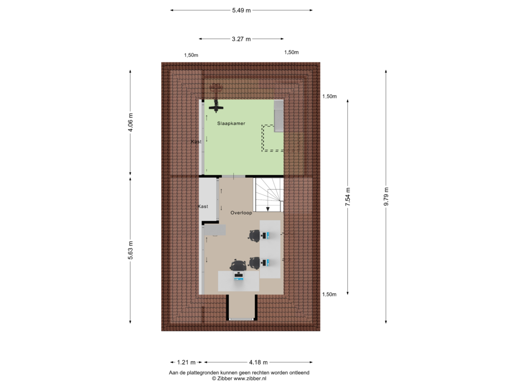 Bekijk plattegrond van Tweede Verdieping van Stapelenlaan 11