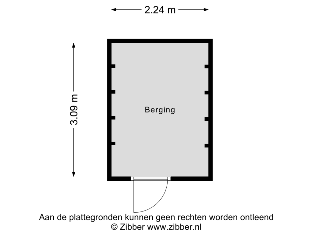 Bekijk plattegrond van Berging van Burgemeester Pompe van Meerdervoortlaan 15