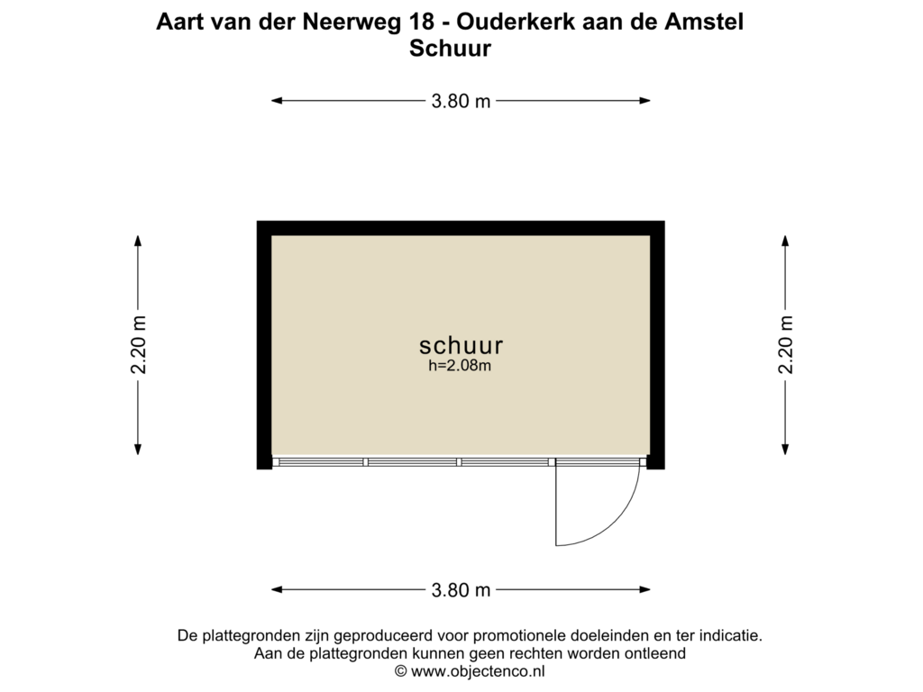 Bekijk plattegrond van SCHUUR van Aart van der Neerweg 18