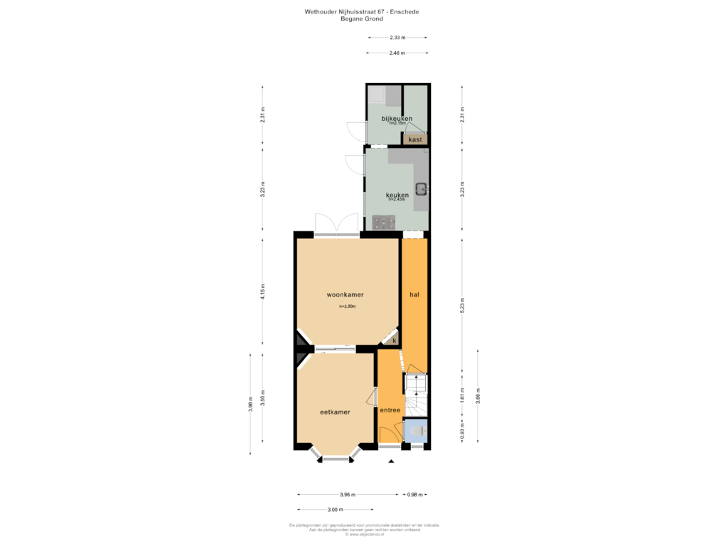 Bekijk plattegrond van BEGANE GROND van Wethouder Nijhuisstraat 67