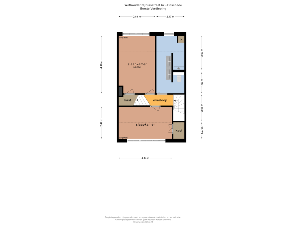 Bekijk plattegrond van EERSTE VERDIEPING van Wethouder Nijhuisstraat 67