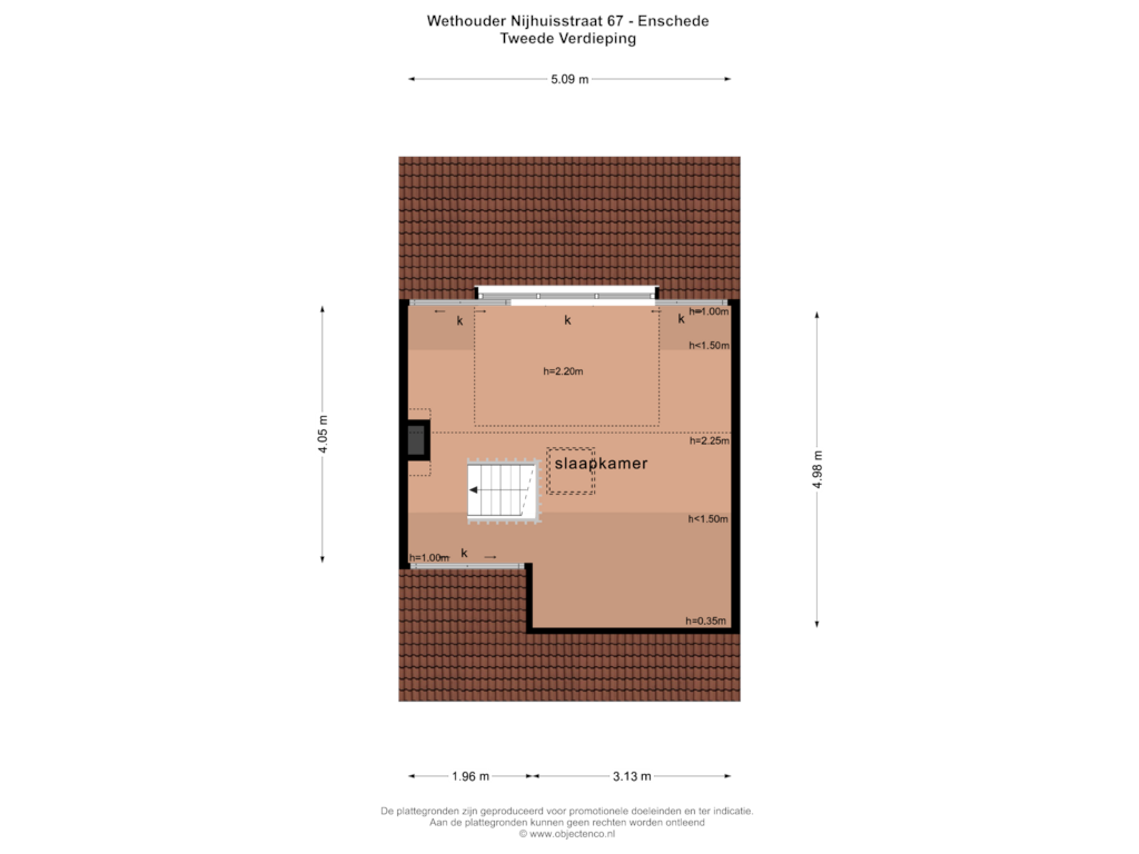 Bekijk plattegrond van TWEEDE VERDIEPING van Wethouder Nijhuisstraat 67