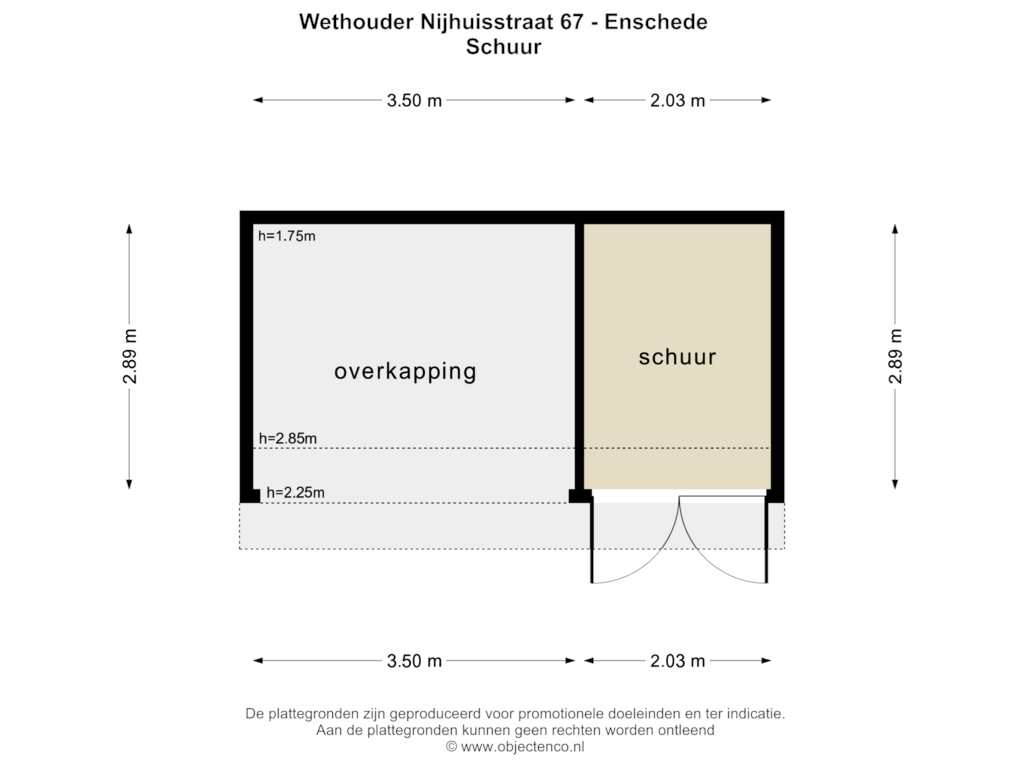 Bekijk plattegrond van SCHUUR van Wethouder Nijhuisstraat 67