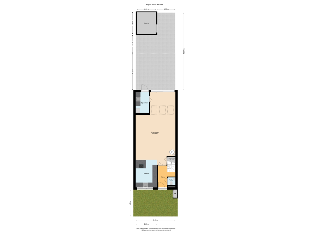 Bekijk plattegrond van Begane Grond Met Tuin van Beatrix van Schagenlaan 12