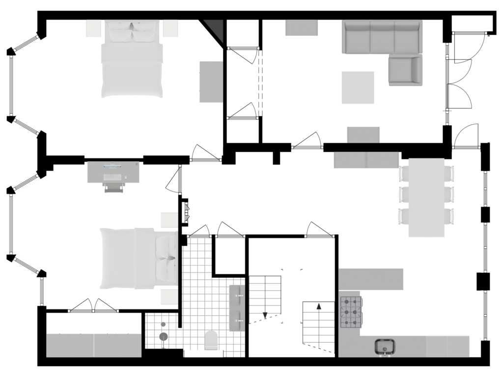 Bekijk plattegrond van Derde Verdieping van Parnassusweg 22-3