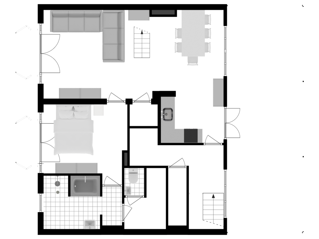 Bekijk plattegrond van Vierde Verdieping van Parnassusweg 22-3