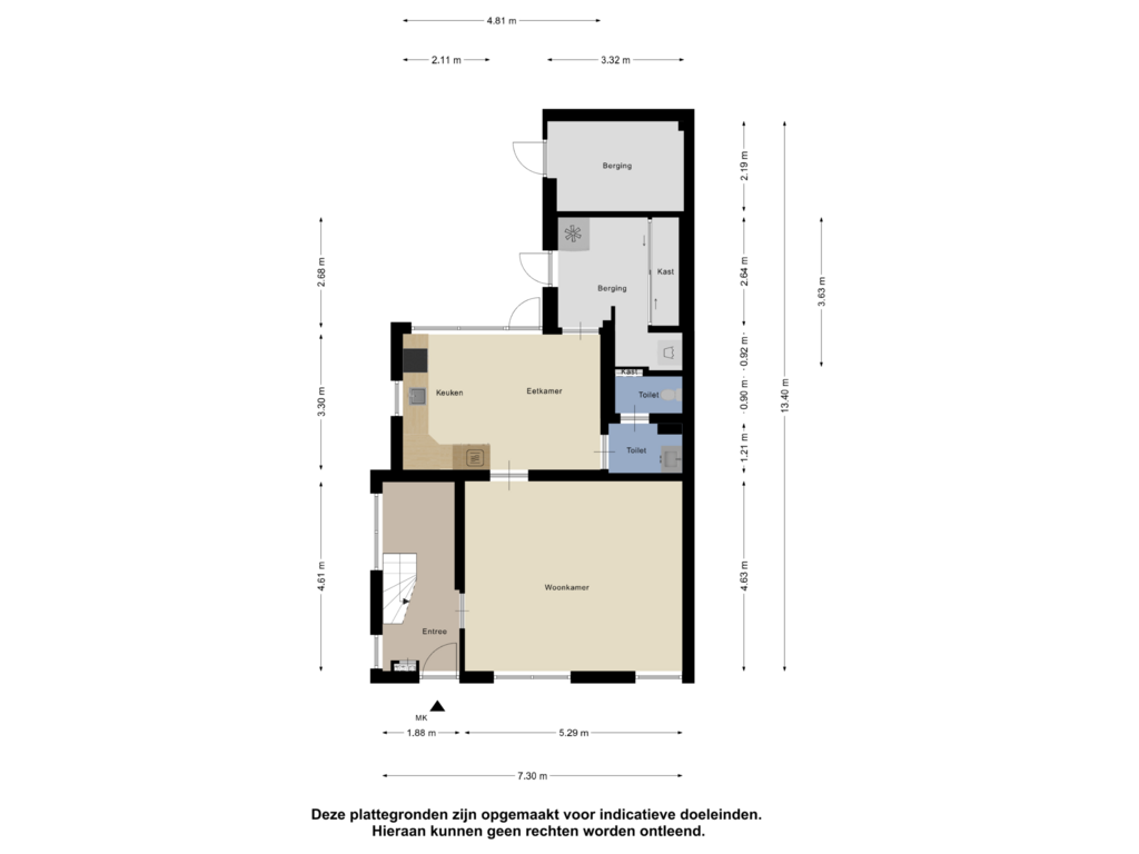 Bekijk plattegrond van Begane Grond van Burg v Roijenstr Oost 103