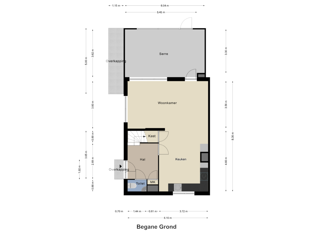 Bekijk plattegrond van Begane Grond van Gentiaanhof 92