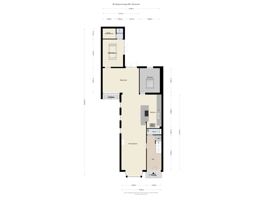 Bekijk plattegrond van Begane grond van Brinkgreverweg 200