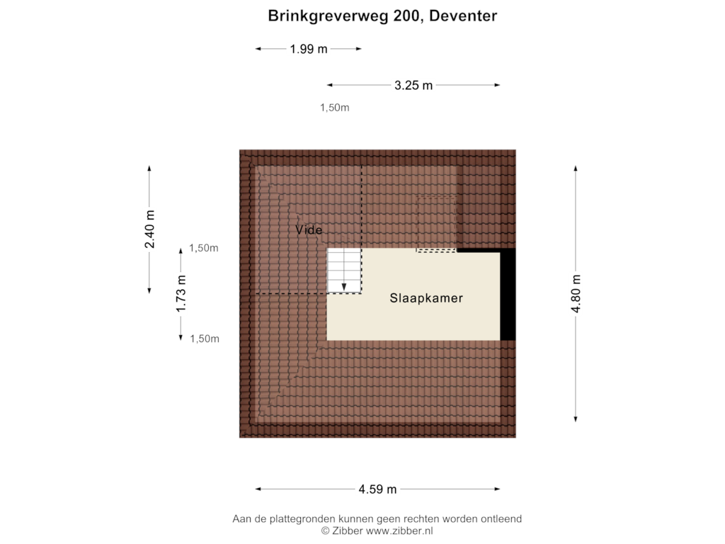 Bekijk plattegrond van Zolder van Brinkgreverweg 200