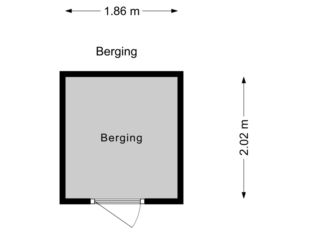 View floorplan of Berging of Tholensestraat 155