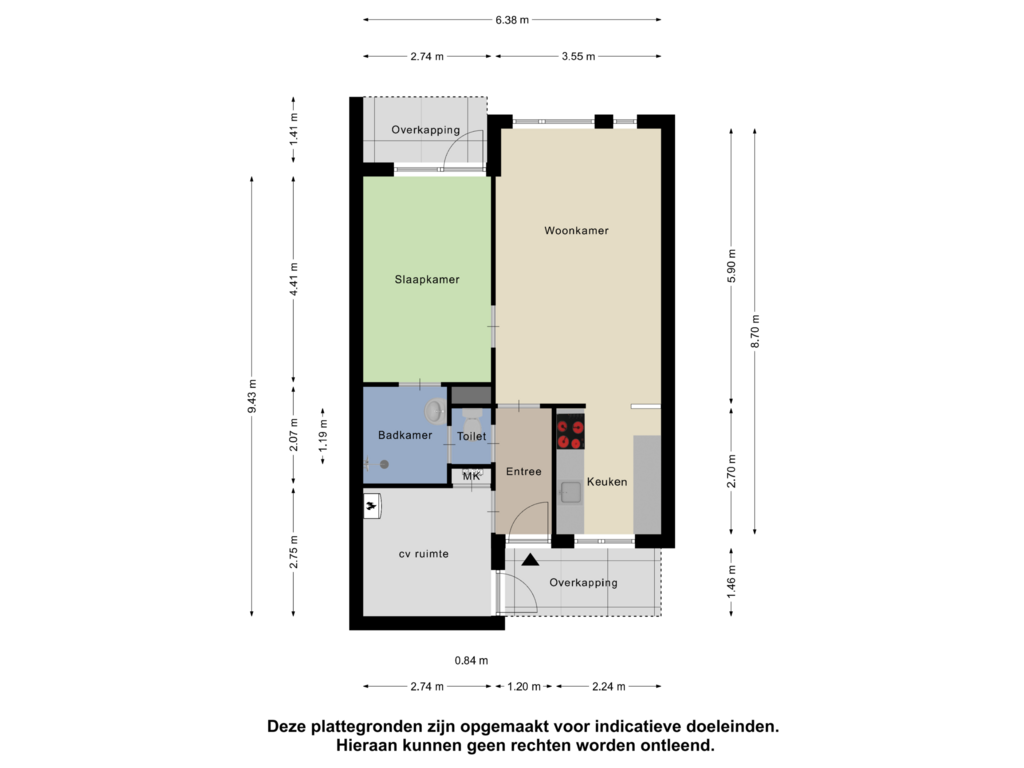 View floorplan of Appartement of Paukenlaan 11