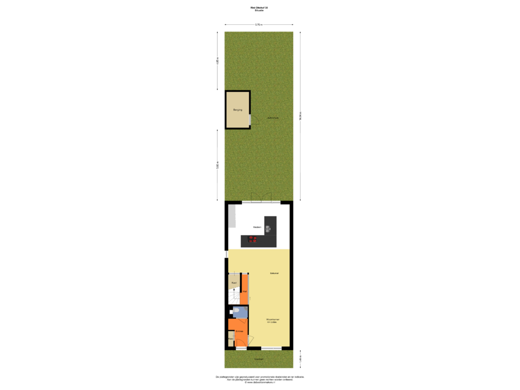 View floorplan of Situatie of Rini Ottehof 30