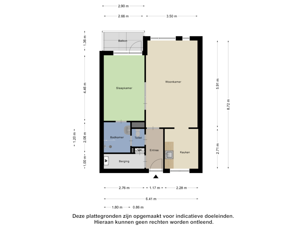 Bekijk plattegrond van Appartement van Paukenlaan 87