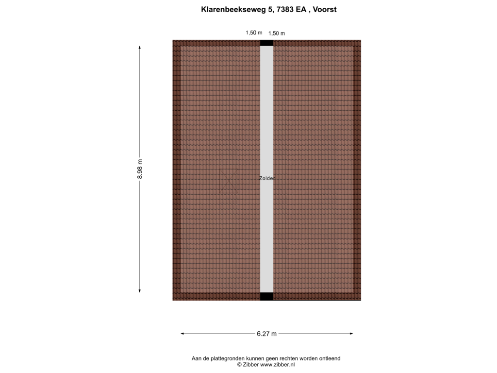 Bekijk plattegrond van Zolder van Klarenbeekseweg 5