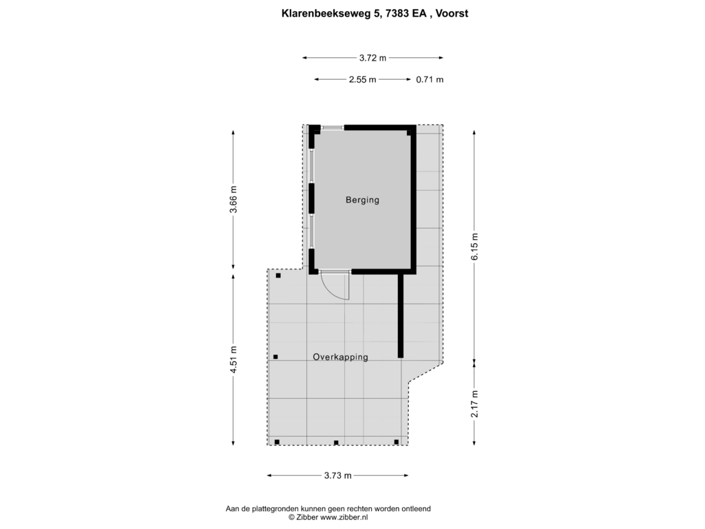 Bekijk plattegrond van Berging van Klarenbeekseweg 5