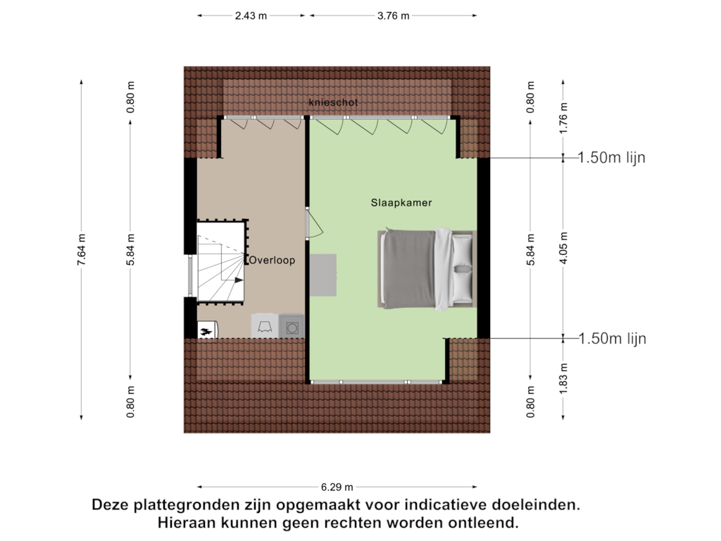 Bekijk plattegrond van Tweede Verdieping van van Asschendorplaan 11