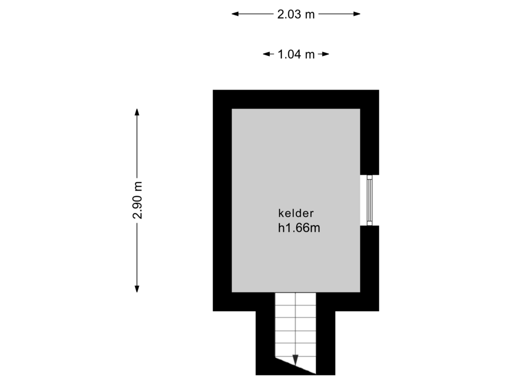 Bekijk plattegrond van kelder van Marssestraat 29