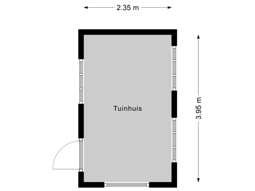 Bekijk plattegrond van Tuinhuis van Overtoom 76