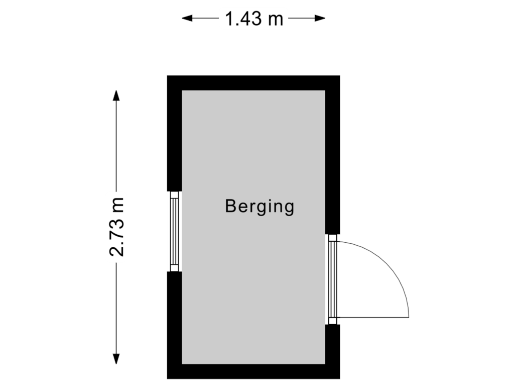 Bekijk plattegrond van Berging van Overtoom 76