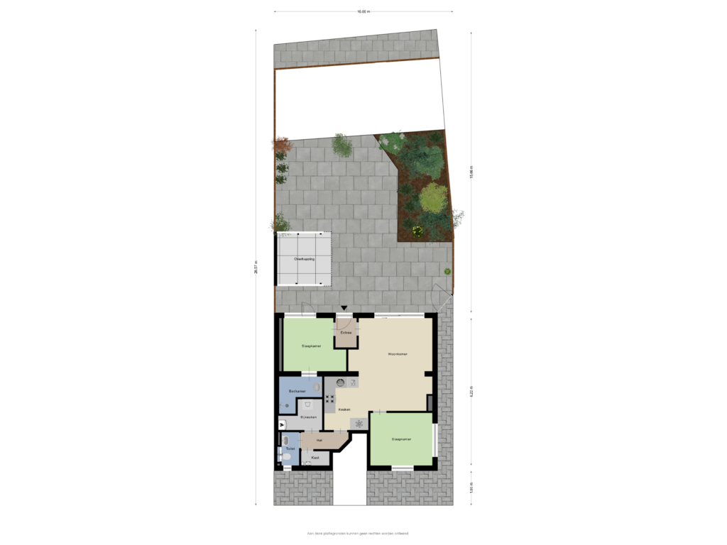 Bekijk plattegrond van Begane grond  Tuin van Palmboomstraat 53-A