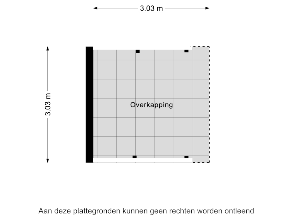 Bekijk plattegrond van Overkapping van Palmboomstraat 53-A