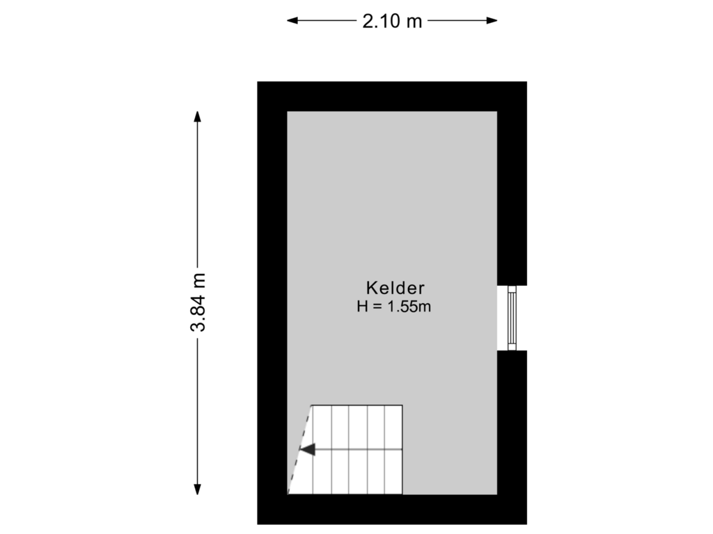 View floorplan of Kelder of Rijksweg 3