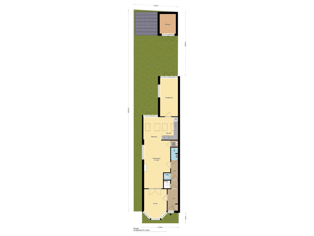 View floorplan of Situatie of De Wetstraat 35