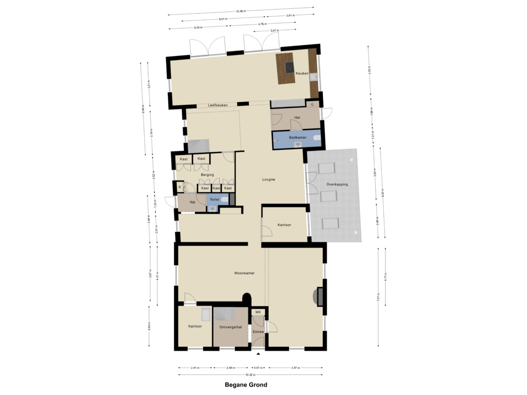 Bekijk plattegrond van Begane Grond van Keenterstraat 4