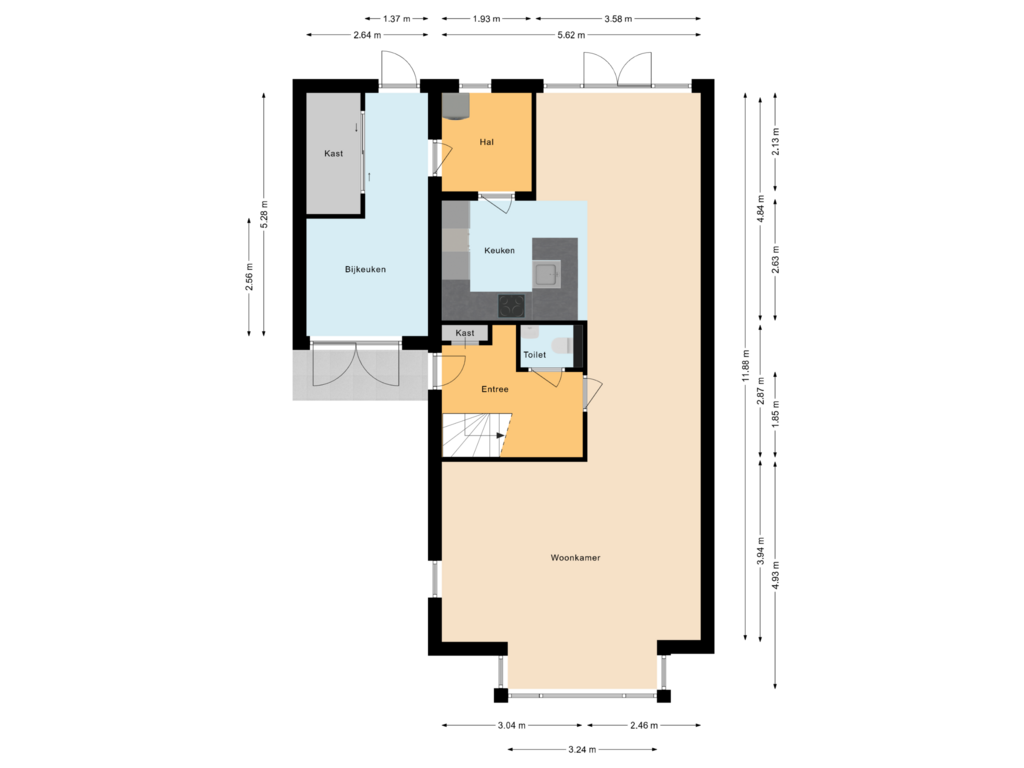 Bekijk plattegrond van Begane grond van Citroenvlinder 1