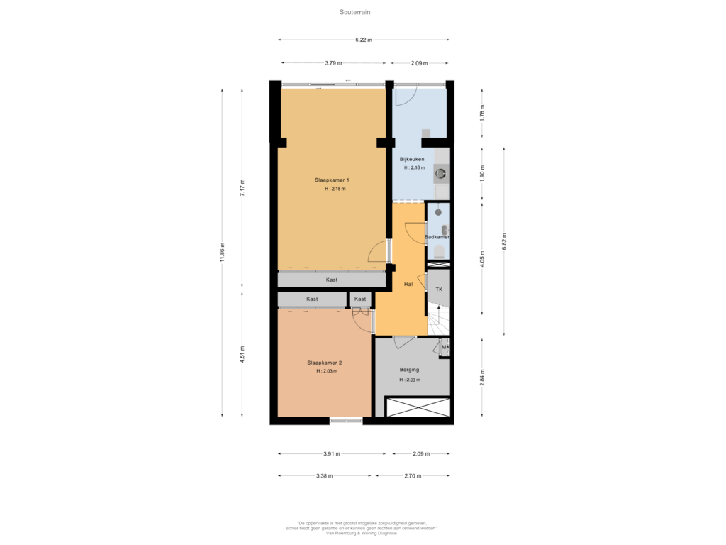 View floorplan of Souterrain of Amsterdamseweg 92