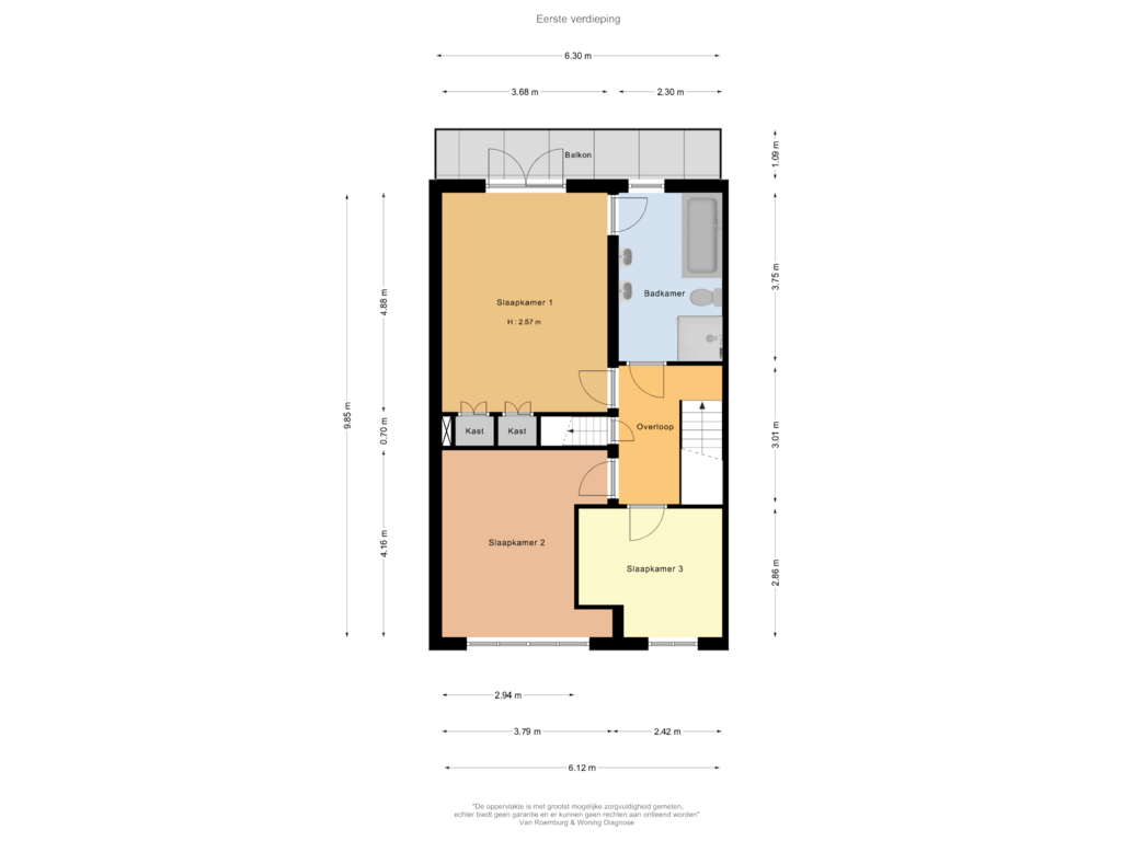 View floorplan of Eerste verdieping of Amsterdamseweg 92